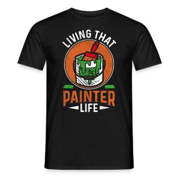 House Painter Decorator Living - Men's T-Shirt - black - Front - AI Model Male 178 light (178cm)