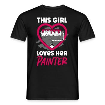 House Painter Decorator Girlfriend - Men's T-Shirt - black - Front - AI Model Male 178 light (178cm)