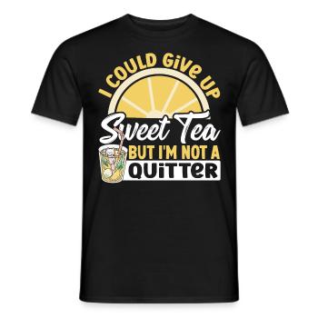 Je pourrais abandonner le thé sucré, mais je ne suis pas un - T-shirt homme - noir - Devant - AI Model Male 178 light (178cm)