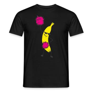 Banana, Banana, Tropical Fruits, Fruit, Fruit - Men's T-Shirt - black - Front - AI Model Male 178 light (178cm)