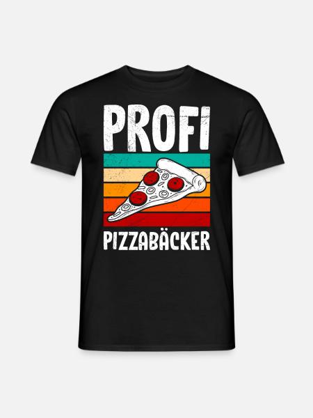 Pizzabacken Profi Pizzabäcker Pizzablech - Männer T-Shirt - Schwarz