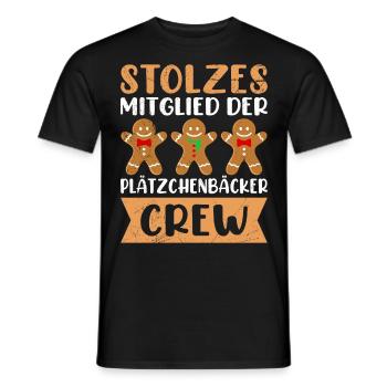 Weihnachtsgebäck Stolzes Mitglied der Plätzchen - Männer T-Shirt - Schwarz - Vorne - AI Model Male 178 light (178cm)