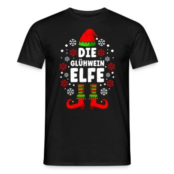 Glühwein Elfe Weihnachtsmarkt Glühweinstand - Männer T-Shirt - Schwarz - Vorne - AI Model Male 178 light (178cm)