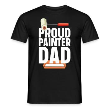 House Painter Decorator Dad Proud - Men's T-Shirt - black - Front - AI Model Male 178 light (178cm)