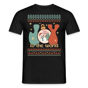 Joie au monde - Vacances du Père Noël Laid Noël - T-shirt homme - noir - Devant - AI Model Male 178 light (178cm)