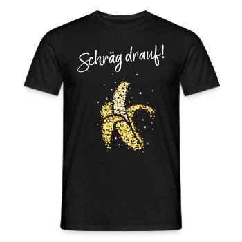 Banana Escalates Fruits Replacement Costume Carnival - Men's T-Shirt - black - Front - AI Model Male 178 light (178cm)