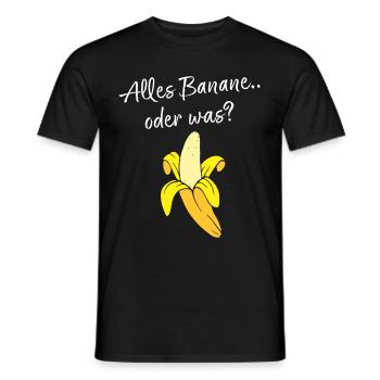Banane Früchte Ersatzkostüm Karneval Närrin Jeck - Männer T-Shirt - Schwarz - Vorne - AI Model Male 178 light (178cm)