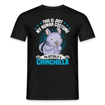 Chinchilla Kostüm Nagetier Wollmaus - Männer T-Shirt - Schwarz - Vorne - AI Model Male 178 light (178cm)
