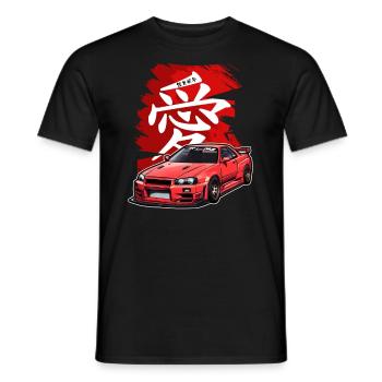 Jdm / Tuning / Turbocharger / Rims / Chiptuning - Men's T-Shirt - black - Front - AI Model Male 178 light (178cm)