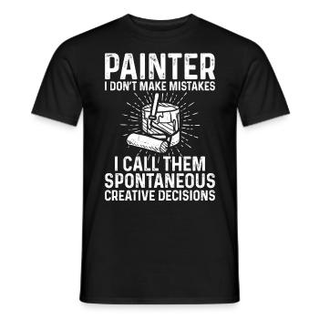 House Painter Decorator Painter I - Men's T-Shirt - black - Front - AI Model Male 178 light (178cm)