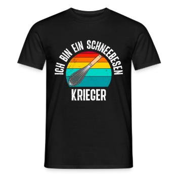 Backfans Ich bin ein Schneebesen Krieger Backen - Männer T-Shirt - Schwarz - Vorne - AI Model Male 178 light (178cm)