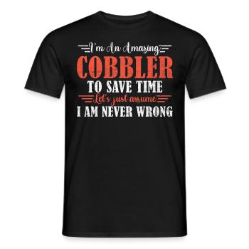 Awesome Cobbler - Men's T-Shirt - black - Front - AI Model Male 178 light (178cm)