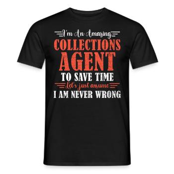 Awesome Collections Agent - Männer T-Shirt - Schwarz - Vorne - AI Model Male 178 light (178cm)
