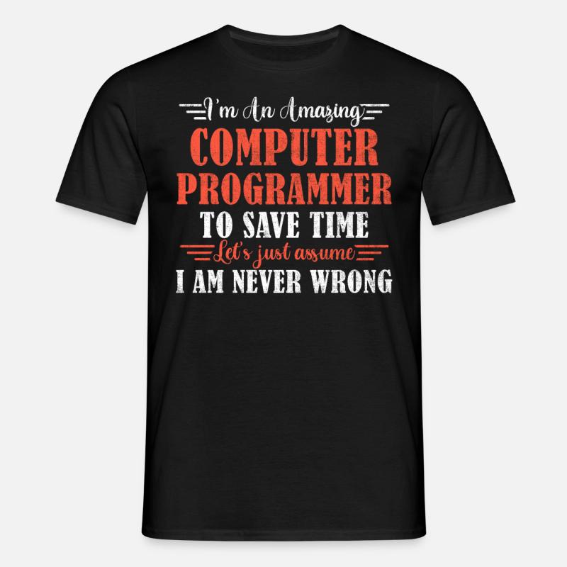 Awesome Computer Programmer - Männer T-Shirt - Schwarz