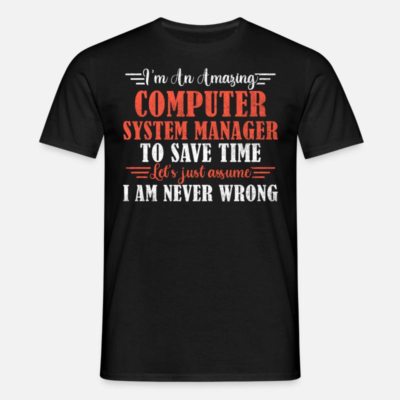 Awesome Computer System Manager - Männer T-Shirt - Schwarz