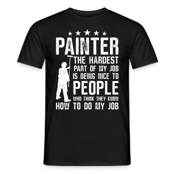 House Painter Decorator Painter - Men's T-Shirt - black - Front - AI Model Male 178 light (178cm)