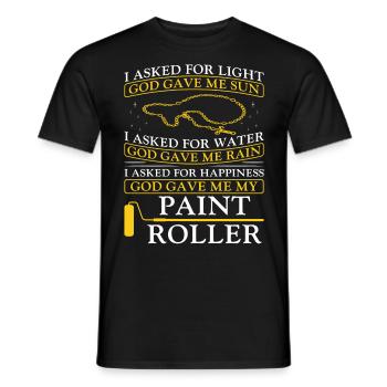 Peintre en bâtiment décorateur ai-je demandé - T-shirt homme - noir - Devant - AI Model Male 178 light (178cm)