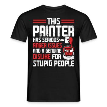 House Painter Decorator This - Men's T-Shirt - black - Front - AI Model Male 178 light (178cm)