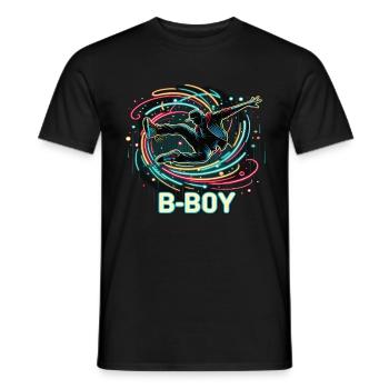 Breakdance Breakdancer Breakdance Kids - Men's T-Shirt - black - Front - AI Model Male 178 light (178cm)