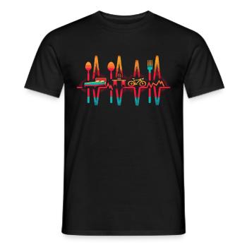 Vélo Gravel Herschlag Graveln - T-shirt homme - noir - Devant - AI Model Male 178 light (178cm)
