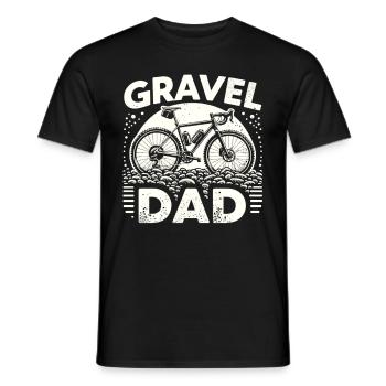 Gravel Dad - Men's T-Shirt - black - Front - AI Model Male 178 light (178cm)