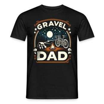 Gravel Dad - Men's T-Shirt - black - Front - AI Model Male 178 light (178cm)