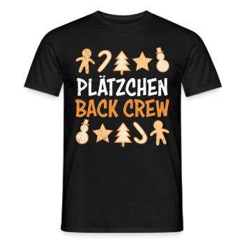 Plätzchen Back Crew Cookies Backliebhaber - Männer T-Shirt - Schwarz - Vorne - AI Model Male 178 light (178cm)