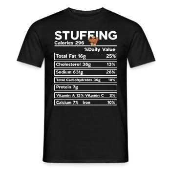 Farce amusante pour la nutrition de Thanksgiving en famille - T-shirt homme - noir - Devant - AI Model Male 178 light (178cm)