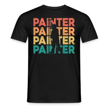 House Painter Decorator Vintage - Men's T-Shirt - black - Front - AI Model Male 178 light (178cm)