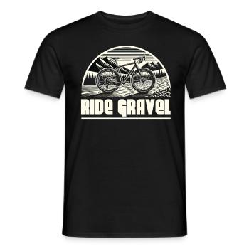 Ride Gravel - Men's T-Shirt - black - Front - AI Model Male 178 light (178cm)