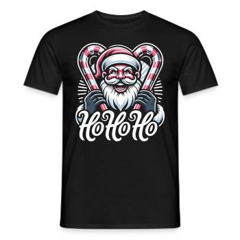 Ho Ho Ho - Männer T-Shirt - Schwarz - Vorne - AI Model Male 178 light (178cm)