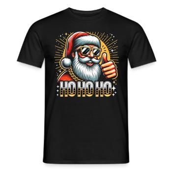 Ho Ho Ho - Männer T-Shirt - Schwarz - Vorne - AI Model Male 178 light (178cm)