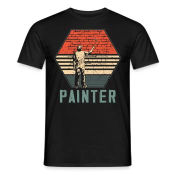 House Painter Decorator Retro - Men's T-Shirt - black - Front - AI Model Male 178 light (178cm)