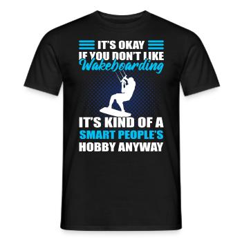 It's Okay If You Don't Like Wakeboarding It's - Men's T-Shirt - black - Front - AI Model Male 178 light (178cm)
