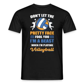 Ne vous laissez pas tromper par le joli visage, je suis une bête - T-shirt homme - noir - Devant - AI Model Male 178 light (178cm)