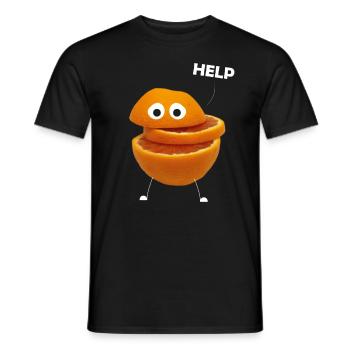 Blutorange Orange Früchte Frucht Obstsalat Veganer - Männer T-Shirt - Schwarz - Vorne - AI Model Male 178 light (178cm)