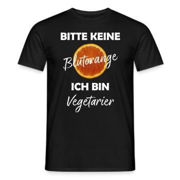 Vegetarier Veggie Früchte Blutorange Orange Obst - Männer T-Shirt - Schwarz - Vorne - AI Model Male 178 light (178cm)