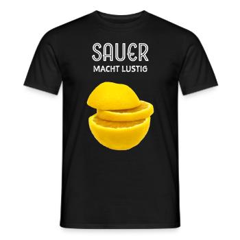 Sauer macht lustig Zitrone Lemon Tropen Früchte - Männer T-Shirt - Schwarz - Vorne - AI Model Male 178 light (178cm)