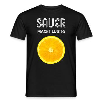 Sauer macht lustig Zitrone Lemon Tropische Früchte - Männer T-Shirt - Schwarz - Vorne - AI Model Male 178 light (178cm)