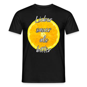 Zitrone Citrus Sauer Tropisch Früchte Sommerfrucht - Männer T-Shirt - Schwarz - Vorne - AI Model Male 178 light (178cm)