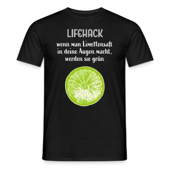 Limette Limetten tropische Früchte Sommerfrucht - Männer T-Shirt - Schwarz - Vorne - AI Model Male 178 light (178cm)