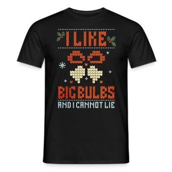 J’aime Big Bulbs et je ne peux pas mentir - Noël - T-shirt homme - noir - Devant - AI Model Male 178 light (178cm)