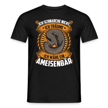Ich träume von Ameisenbär Ameisenfresser - Männer T-Shirt - Schwarz - Vorne - AI Model Male 178 light (178cm)