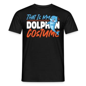 Dolphin Halloween That Is My - Men's T-Shirt - black - Front - AI Model Male 178 light (178cm)