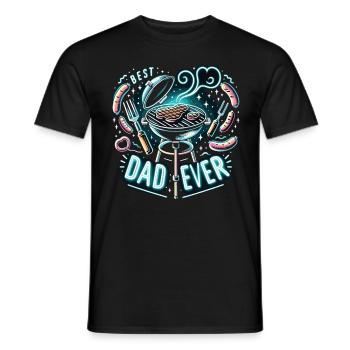 Best Dad Ever - Men's T-Shirt - black - Front - AI Model Male 178 light (178cm)