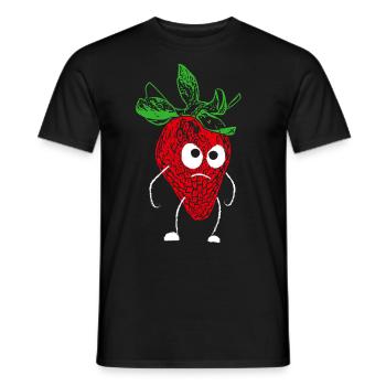 Fraises Fruits Costume Remplacement Carnaval Carnaval - T-shirt homme - noir - Devant - AI Model Male 178 light (178cm)