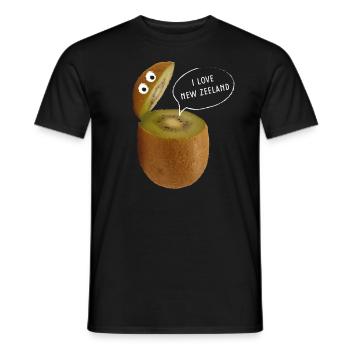 Kiwi Neuseeland Work and Travel Backpacking Reisen - Männer T-Shirt - Schwarz - Vorne - AI Model Male 178 light (178cm)