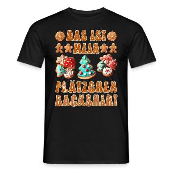 Bäcker Das ist mein Plätzchen Back Shirt Backen - Männer T-Shirt - Schwarz - Vorne - AI Model Male 178 light (178cm)