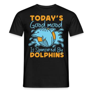 Dolphin Today's Good Mood Is - Männer T-Shirt - Schwarz - Vorne - AI Model Male 178 light (178cm)