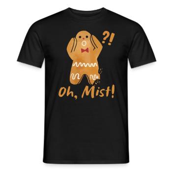 Lebkuchenmann Weihnachten Oh Snap! Plätzchen - Männer T-Shirt - Schwarz - Vorne - AI Model Male 178 light (178cm)